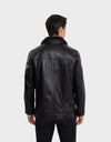 Missioni Men's Classic Leather Fall Jacket | Black